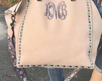 Items similar to Personalized Monogram Tote Bag on Etsy