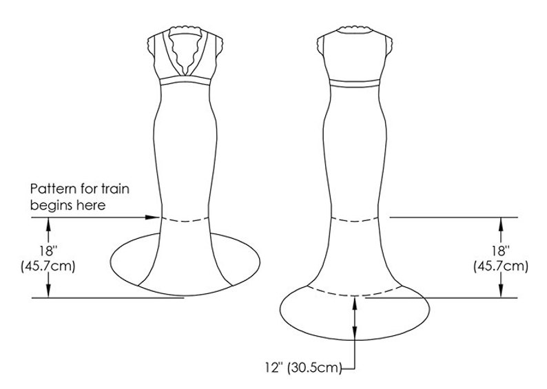 Crochet Wedding Dress Train Pattern image 5