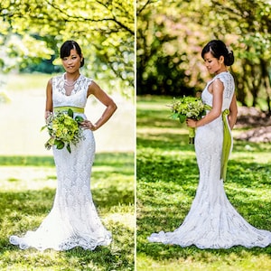 Crochet Wedding Dress Train Pattern image 1