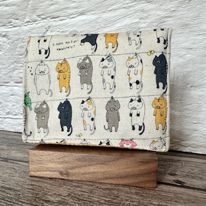 Mini carteira de gato kawaii