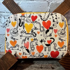 Handgezeichnete Katzen Liebe kleine Geldbörse