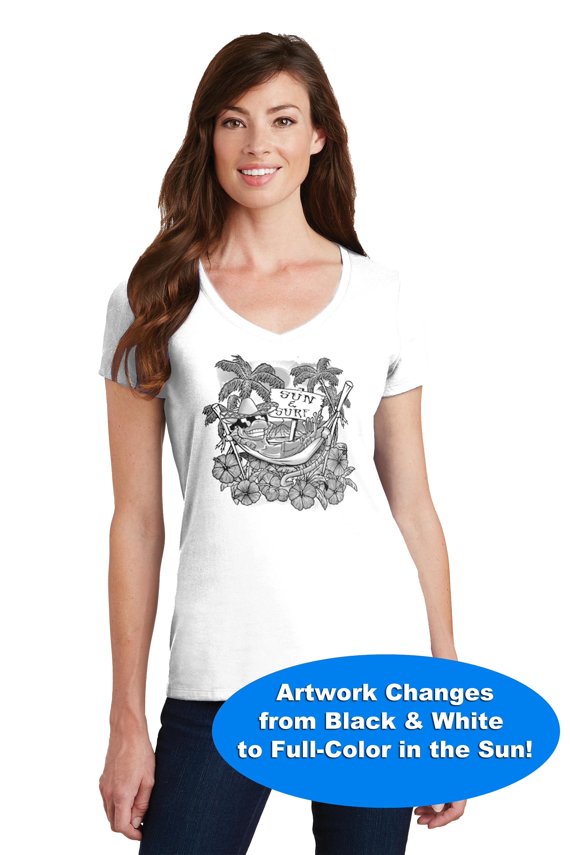 Sun and Surf Color Changing T-Shirt Sun and Surf T-Shirt | Etsy