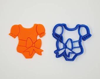 ロンパーガールクッキーカッター：3Dプリントのベビーシャワーの記念品