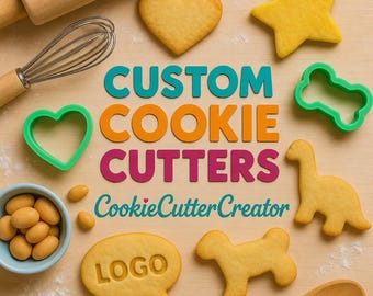 Custom Cookie Cutter: Personalized 3D Printed Design - Fondant cutting - Stamp Embossers - Fathers Day Gift
