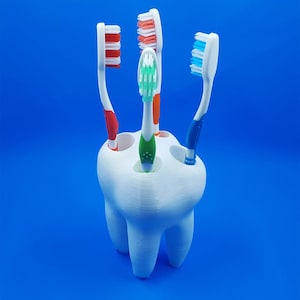 Big Tooth Toothbrush Holder, Kids Toothbrush Holder, Toothbrush Holder, Dentist Office Decor, Bathroom Decor, Mother&#39;s Day Gift