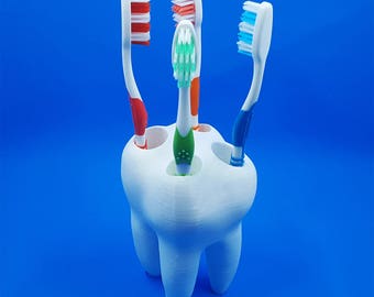 Big Tooth Toothbrush Holder, Kids Toothbrush Holder, Toothbrush Holder, Dentist Office Decor, Bathroom Decor, Halloween Gift
