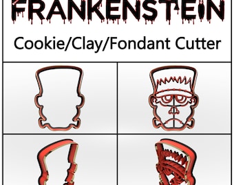 Frankenstein Head Cookie Cutter: 3D Printed Halloween Treat