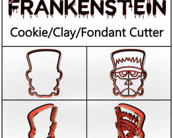 Frankenstein Head Cookie Cutter, 3D Printed, Christmas Cookie Cutter,  Halloween Gift, Clay Cutter, Fondant Cutter, FunOrders