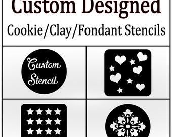 カスタムクッキーステンシル：3Dプリント粘土とフォンダンのデザイン