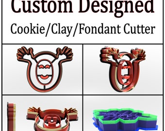 Custom Cookie Cutter, Clay Cutter, Fondant Cutter, Personalized Cookie Cutter Custom Cookie Cutter Design, 3D Print, Christmas Gift