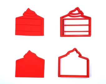 ケーキスライスクッキーカッター：3Dプリント粘土＆フォンダンカッター