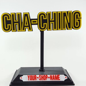 Cha, Ching Personalized Desk Trophy with Custom Shop Name Tag and Base, Etsy Help, SEO Help, Etsy Sellers, Christmas Gift image 4