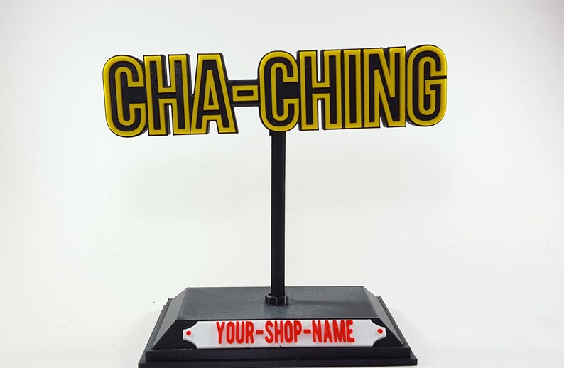 Cha, Ching Personalized Desk Trophy with Custom Shop Name Tag and Base, Etsy Help, SEO Help, Etsy Sellers, Christmas Gift image 4