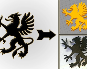 カスタム 3D プリント デザイン: パーソナライズされたロゴ、グラフィック モデル (6 インチ)