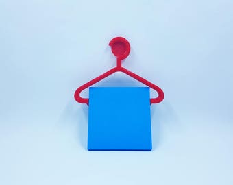 Sticky Note Clothes Hanger Holder,   3D Printed, Sticky Pad Holder, Sticky Note Holder, Office supplies, Christmas Gift