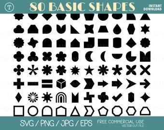 Basic Shapes svg , Labels svg , Frames svg , Tags svg  , Basic Shapes clip art ,files for Cricut and Silhouette , Instant Digital Download