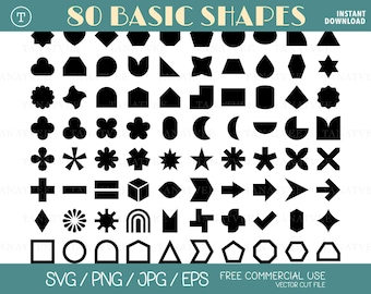 Basic Shapes svg , Labels svg , Frames svg , Tags svg  , Basic Shapes clip art ,files for Cricut and Silhouette , Instant Digital Download