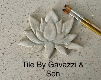 Lotus Flower Tile 4 Inch