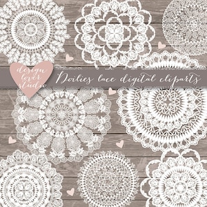 Premium Vector doily lace, Doily Clip art, lace doile clipart, digital lace, lace clipart, lace digital, doily lace clipart