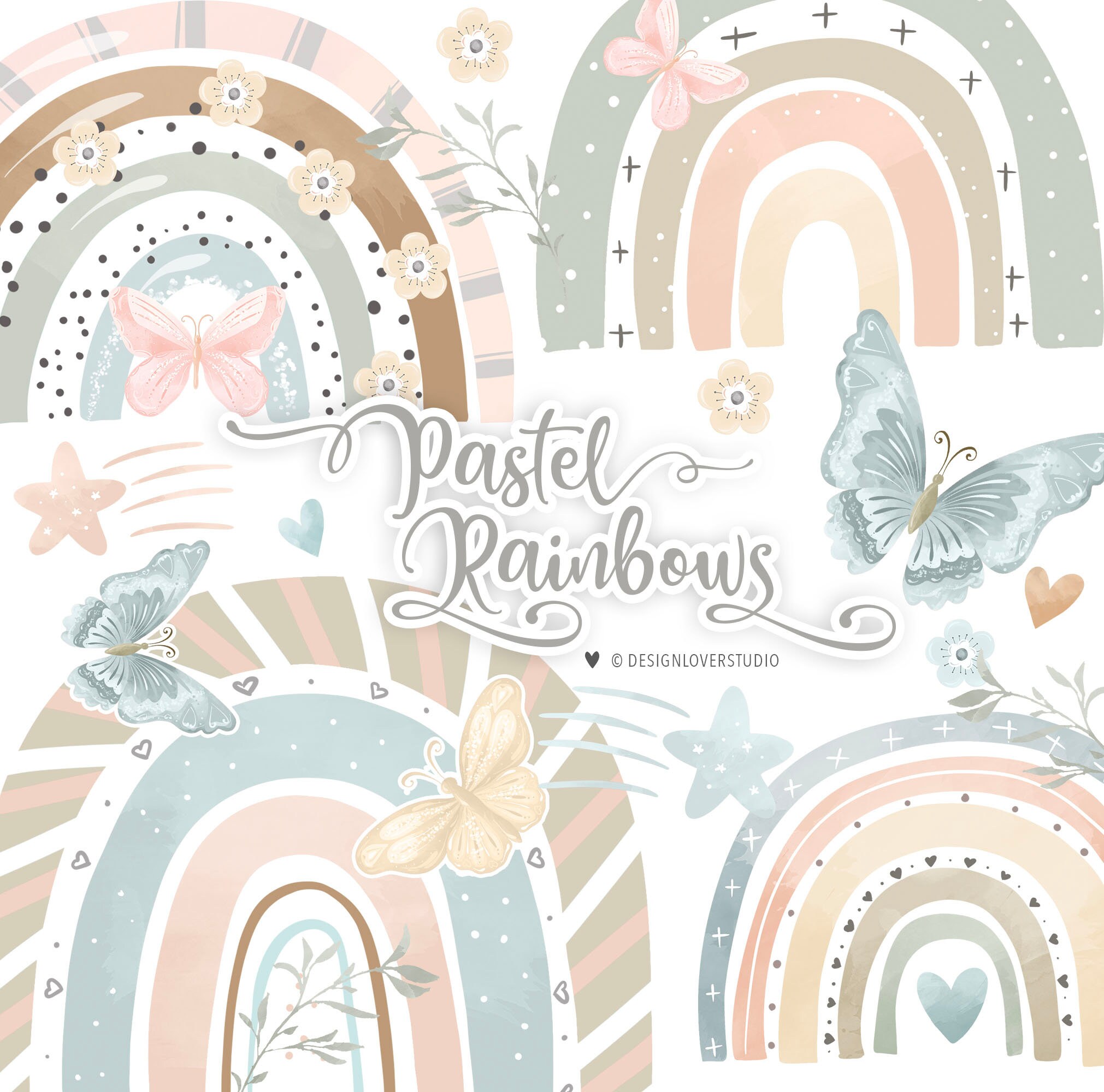 Nursery Rainbows Design Baby Girl Nursery Rainbow Baby Etsy