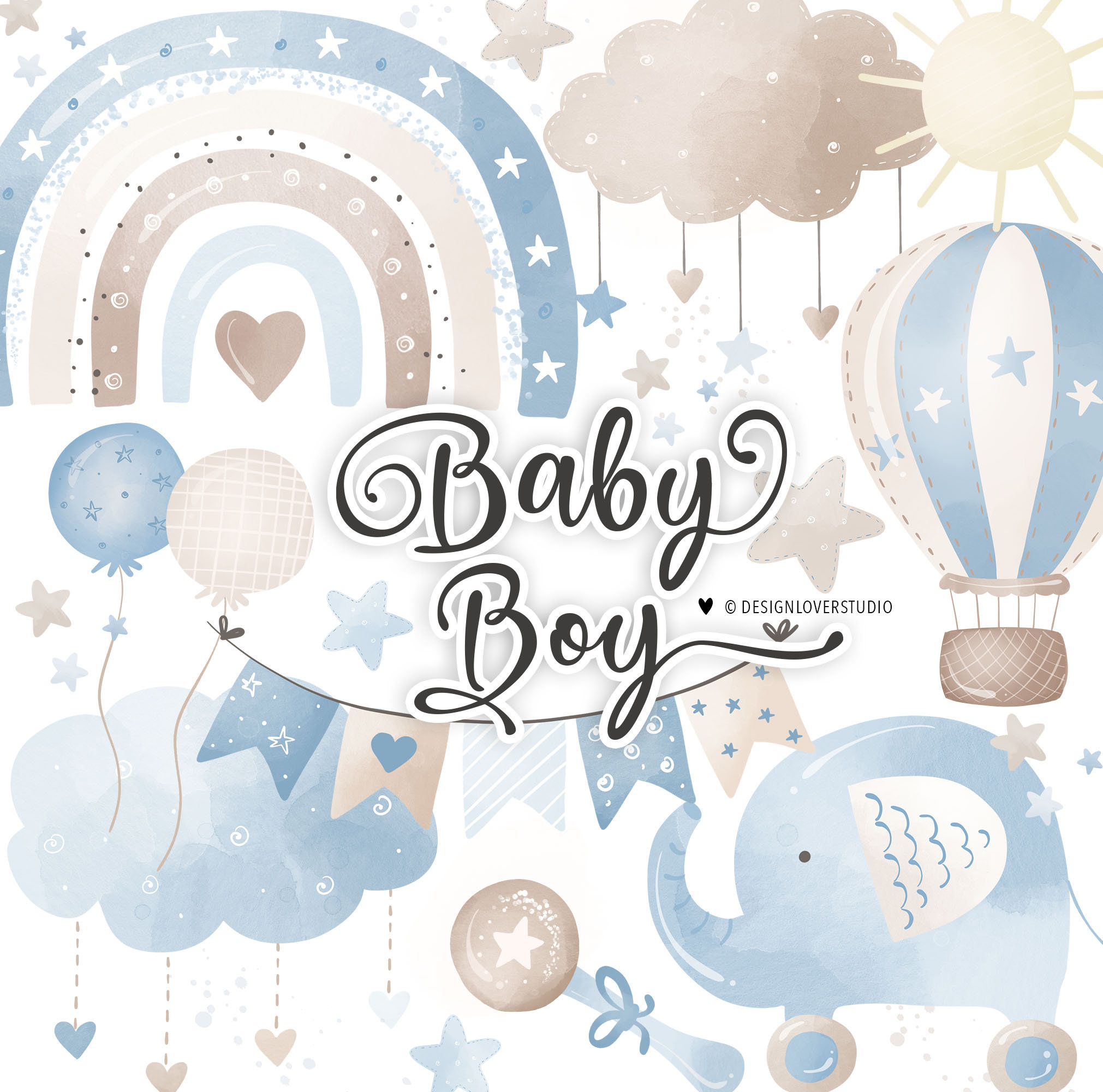 Nursery Baby Boy Rainbows Design Baby Boy Nursery Rainbow Etsy