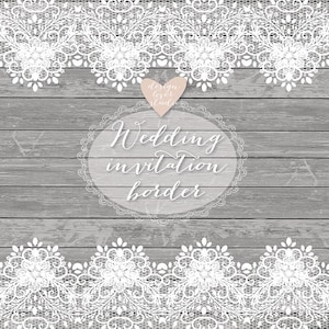 Lace border rustic, Wedding invitation border, frame, lace clipart, white lace wedding invitation, shabby chic clipart, vintage lace