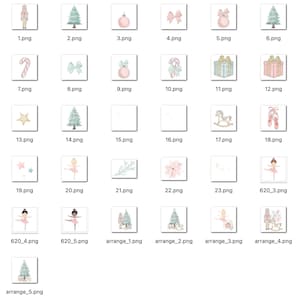 NO AI, 100% Hand-drawn art, Christmas Pastel Clipart, Pastel Christmas Gifts Clipart, Pastel Nutcracker Clipart, Christmas Nutcracker png image 3