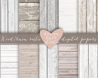 Premium Wood backround digital papers, rustic, digital papers, wood texture, distressed wood white, brown, grey, digital wood background