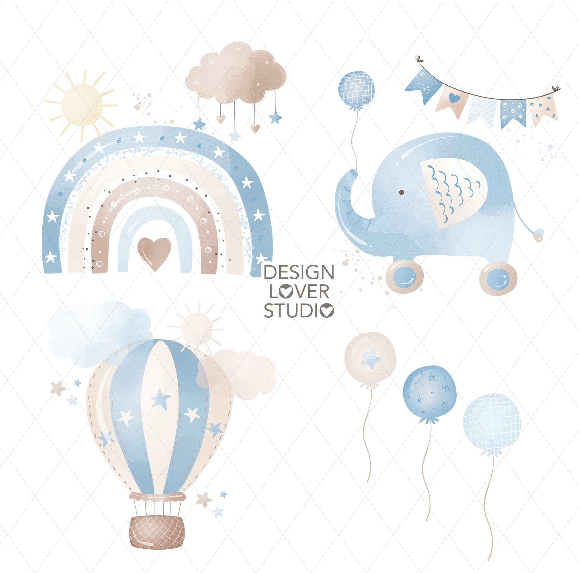 Nursery Baby Boy Rainbows Design Baby Boy Nursery Rainbow Etsy