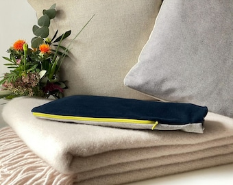 Soft hot water bottle cover made of 100% cotton, easy to fill, for all 1.8 - 2 liter hot water bottles, handmade in Berlin