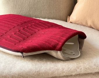 Beautiful hot water bottle cover made from 100% cotton, super soft & handmade, for all 1.8 to 2 liter hot water bottles, with/without hot water bottle