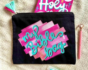 Bible Study Supplies Bag: Zipper Christian Pouch