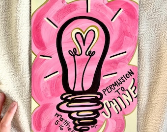 Bible Verse Clipboard: Let Your Light Shine, Hand-Painted Christian Gift