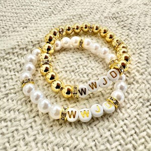 WWJD Beaded Bracelet: Christian Religious Jewelry Gift