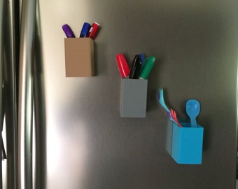 3D printed magnetic pen/utensil holder and planter