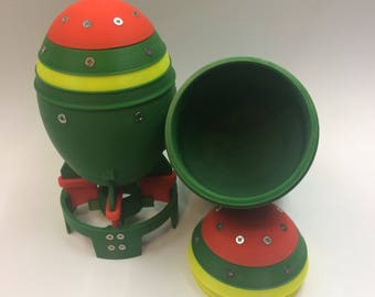 3D printed Fallout mini nuke storage container- Screw on
