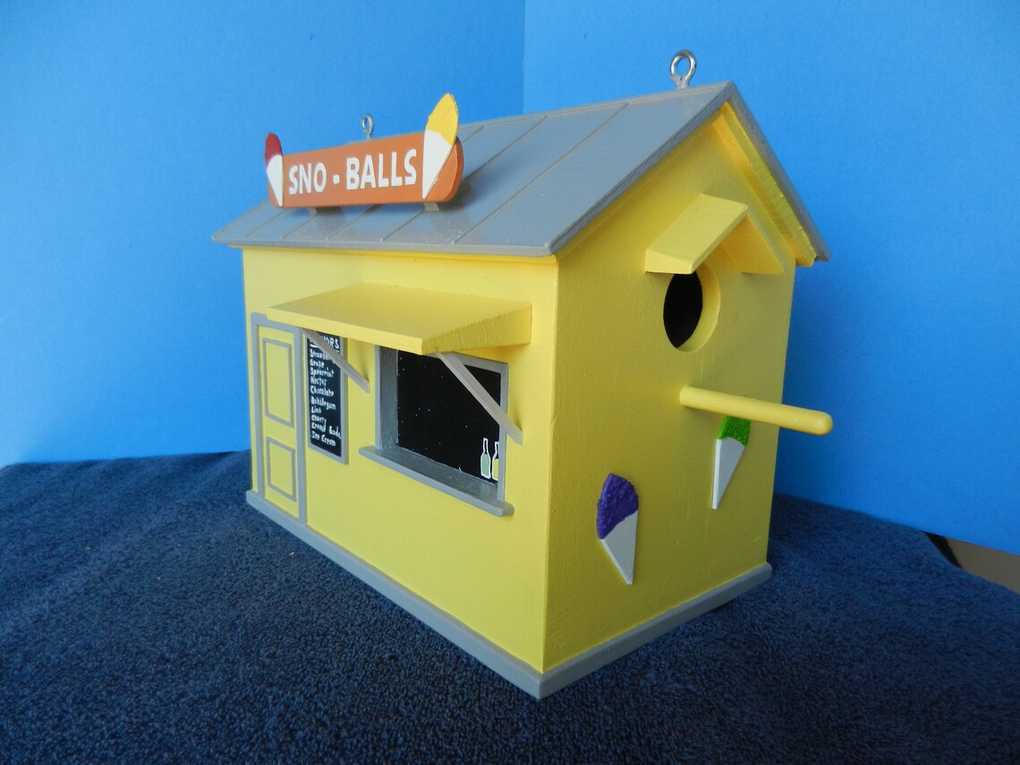 New Orleans Snowball Stand Birdhouse Yellow Etsy