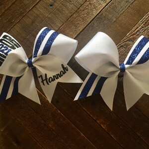 Senior Bow/double Stripe Senior Bow/cheer Bows/senior Bow/team Bows - Etsy
