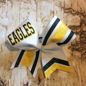 Tripple Stripe Cheer Bow/Team Cheer Bows/Cheer Bows/Glitter Cheer Bows/Custom Cheer Bow