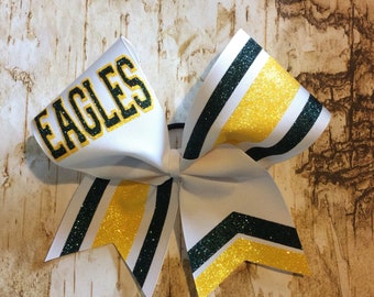 Tripple Stripe Cheer Bow/Team Cheer Bows/Cheer Bows/Glitter Cheer Bows/Custom Cheer Bow