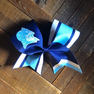 Tripple Stripe Cheer Bow/Team Cheer Bows/Cheer Bows/Glitter Cheer Bows/Custom Cheer Bow image 3