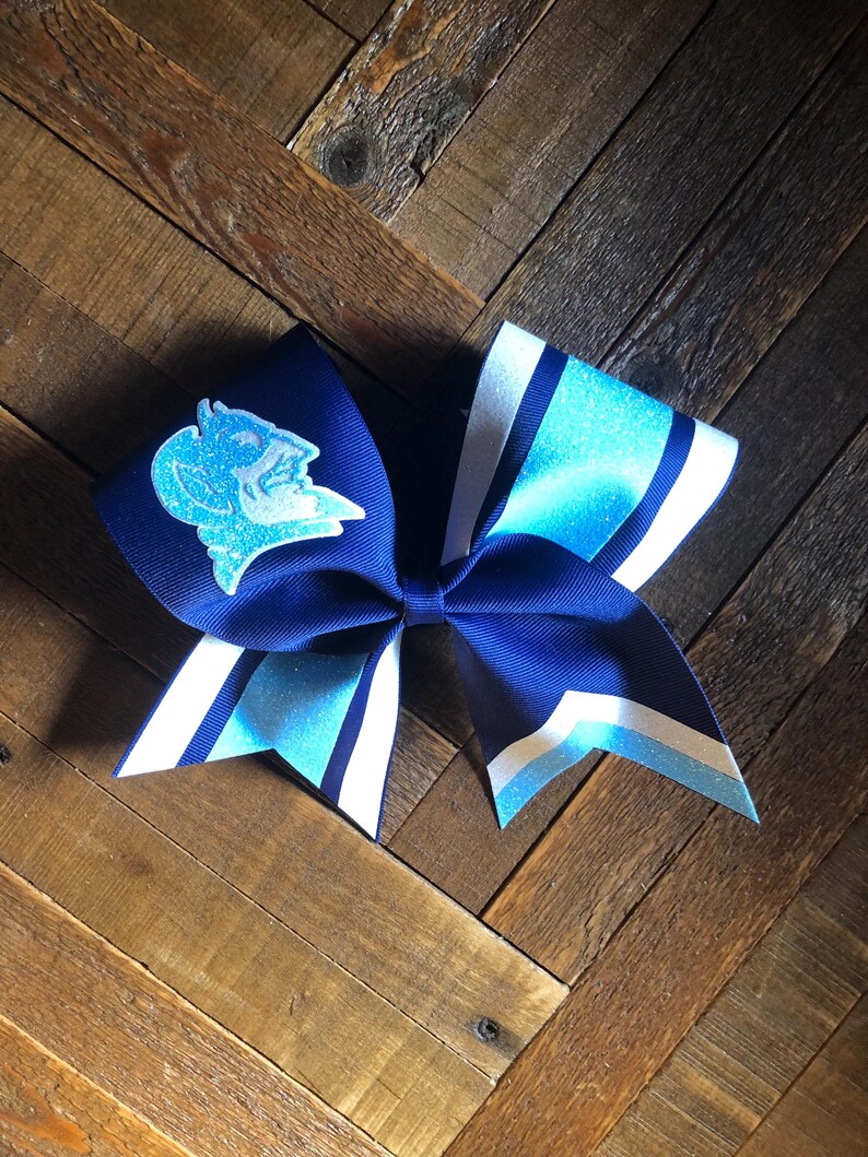 Tripple Stripe Cheer Bow/Team Cheer Bows/Cheer Bows/Glitter Cheer Bows/Custom Cheer Bow image 3