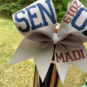 Senior Bow/cheer Bows/senior Cheer Bows/glitter Bows/seniors/team Bows ...