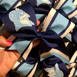 Tripple Stripe Cheer Bow/Team Cheer Bows/Cheer Bows/Glitter Cheer Bows/Custom Cheer Bow image 4