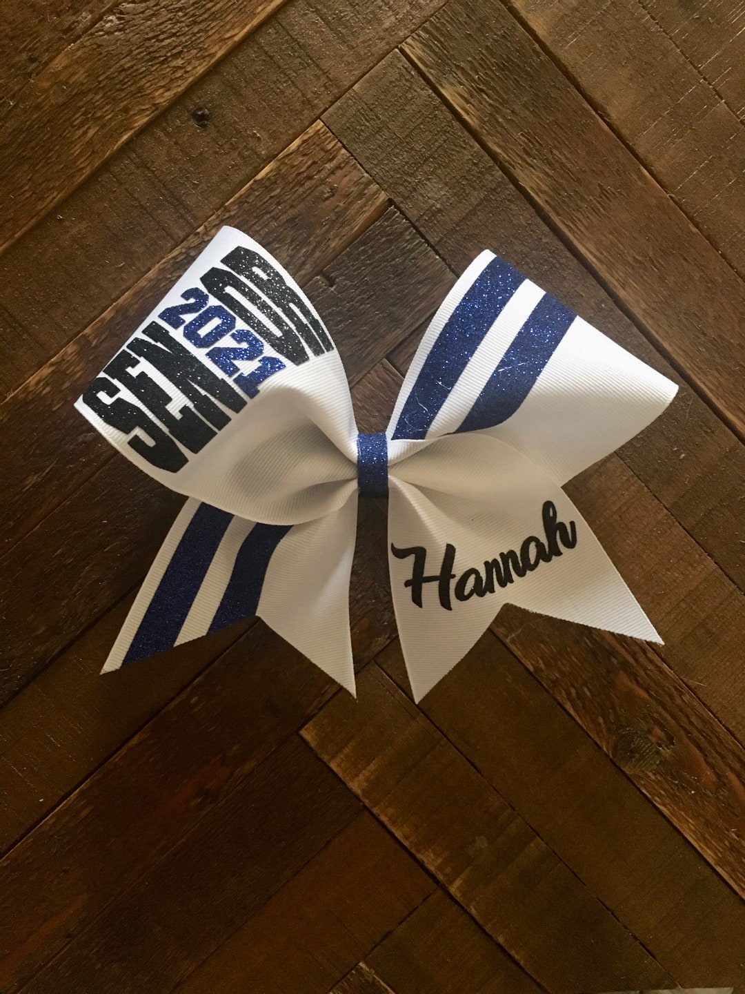 Senior Bow/double Stripe Senior Bow/cheer Bows/senior Bow/team Bows - Etsy