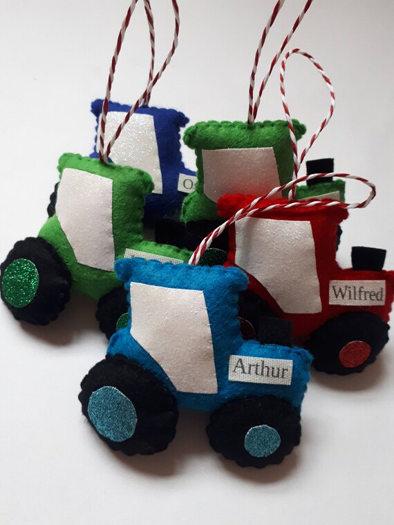 Christmas tree tractor decoration Christmas tree decoration Etsy