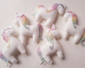 Unicorn garland, nursery, girls room, unicorn, unicorn gifts, felt garland, new baby gift, rainbow, pastel unicorn, wall hanging, bunting