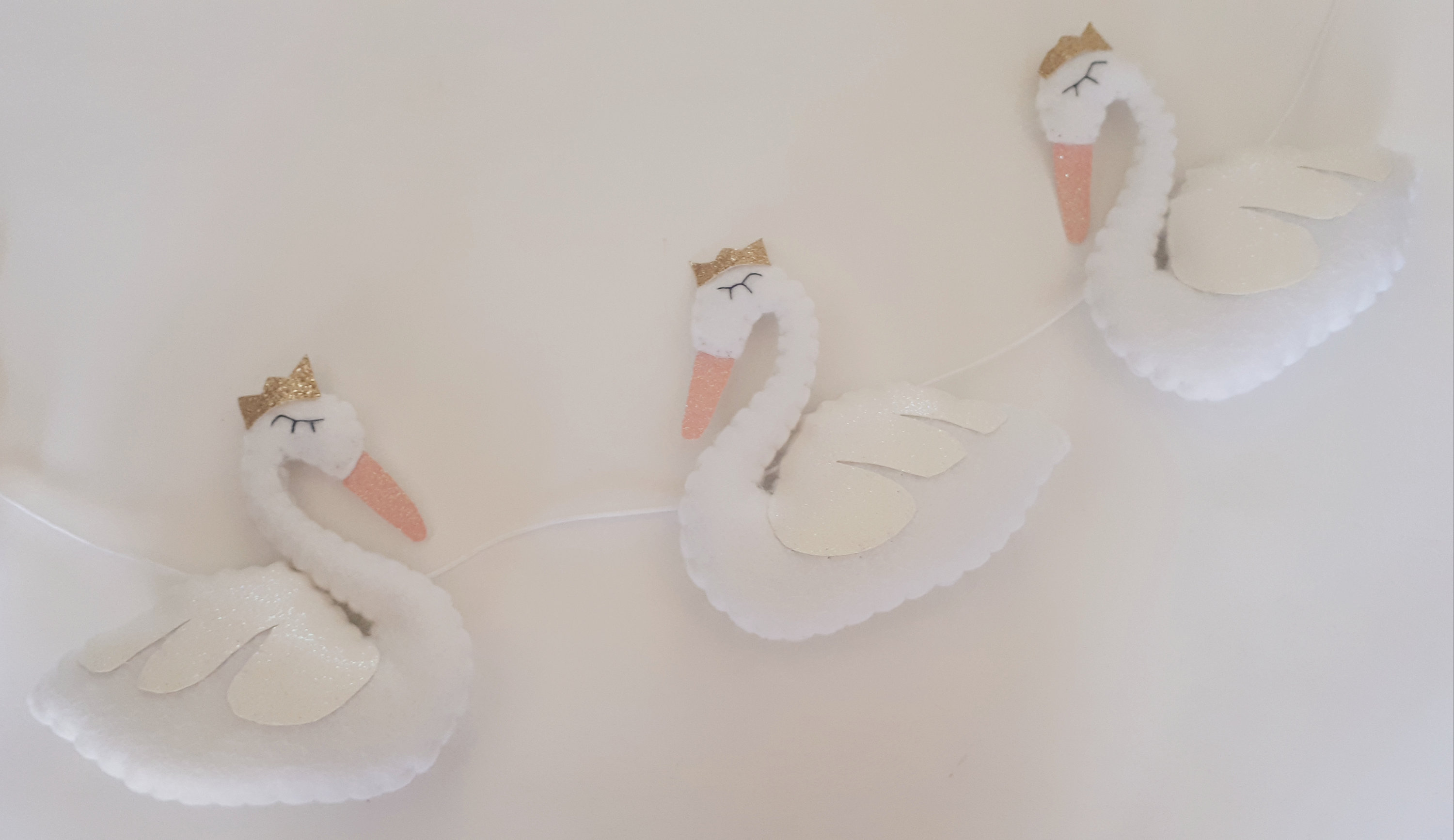 Swan garland nursery decor new baby gift swan decor swans Etsy