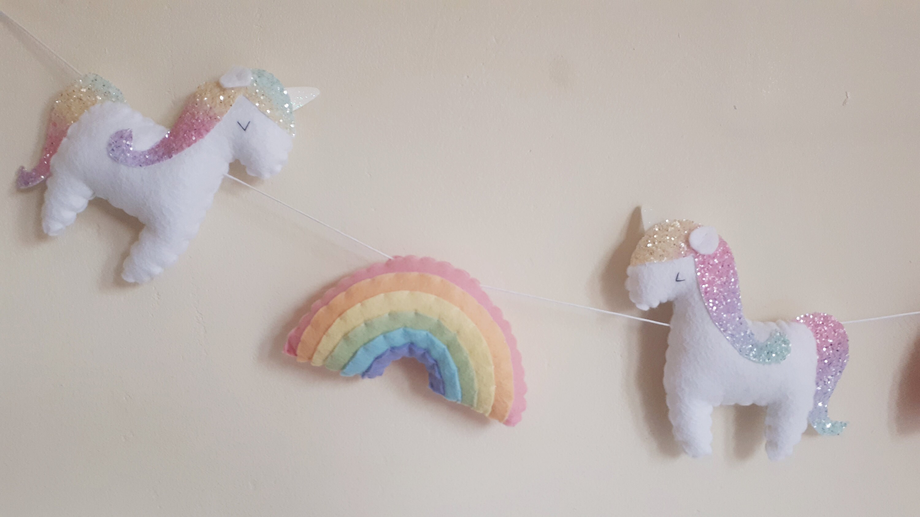 Rainbow and unicorn garland unicorn garland rainbow garland | Etsy