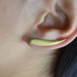 Solid gold ear climber clearance